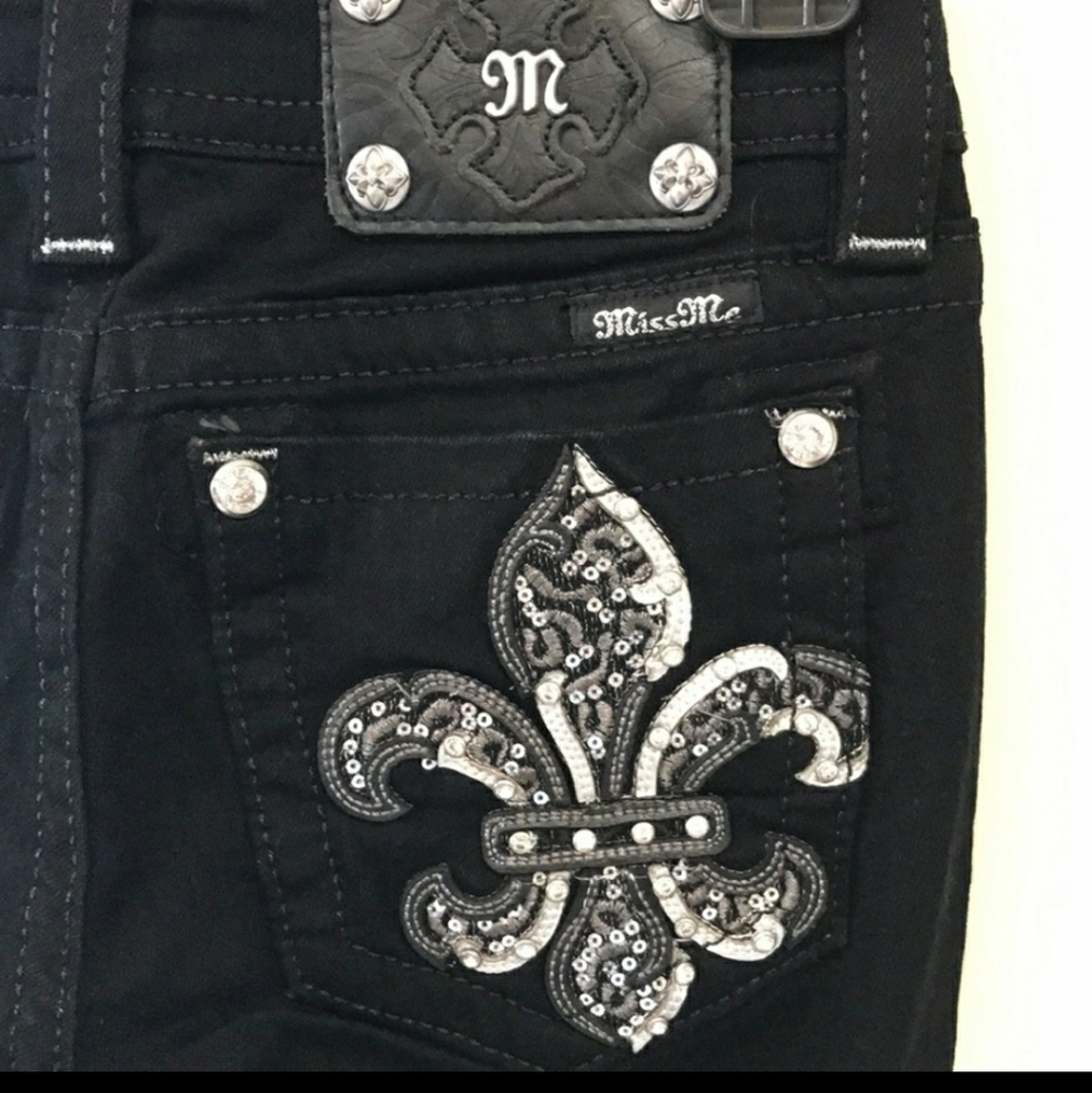 BLACK MISS ME JEANS
